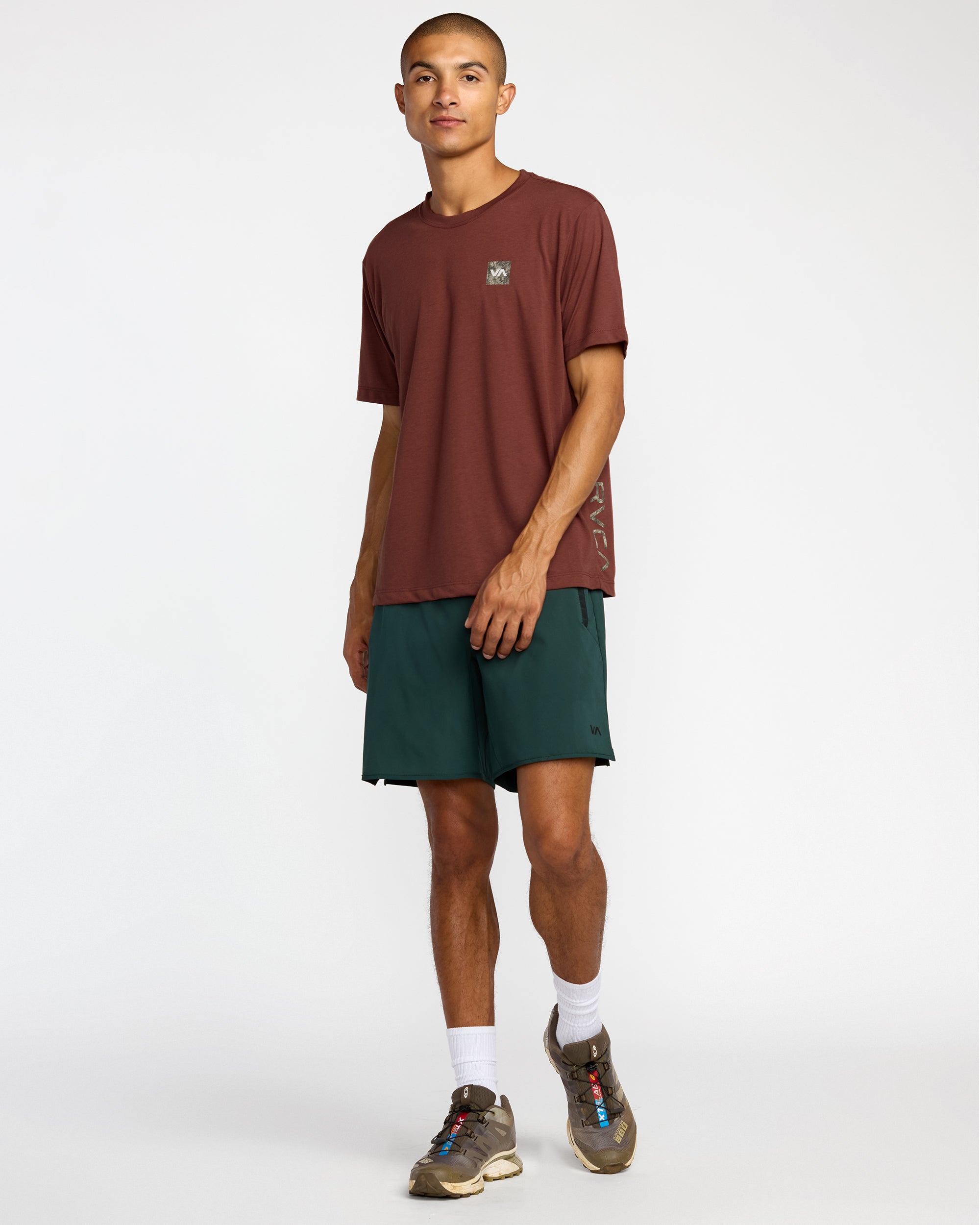 RVCA 2X Short Sleeve Tee - Red Earth