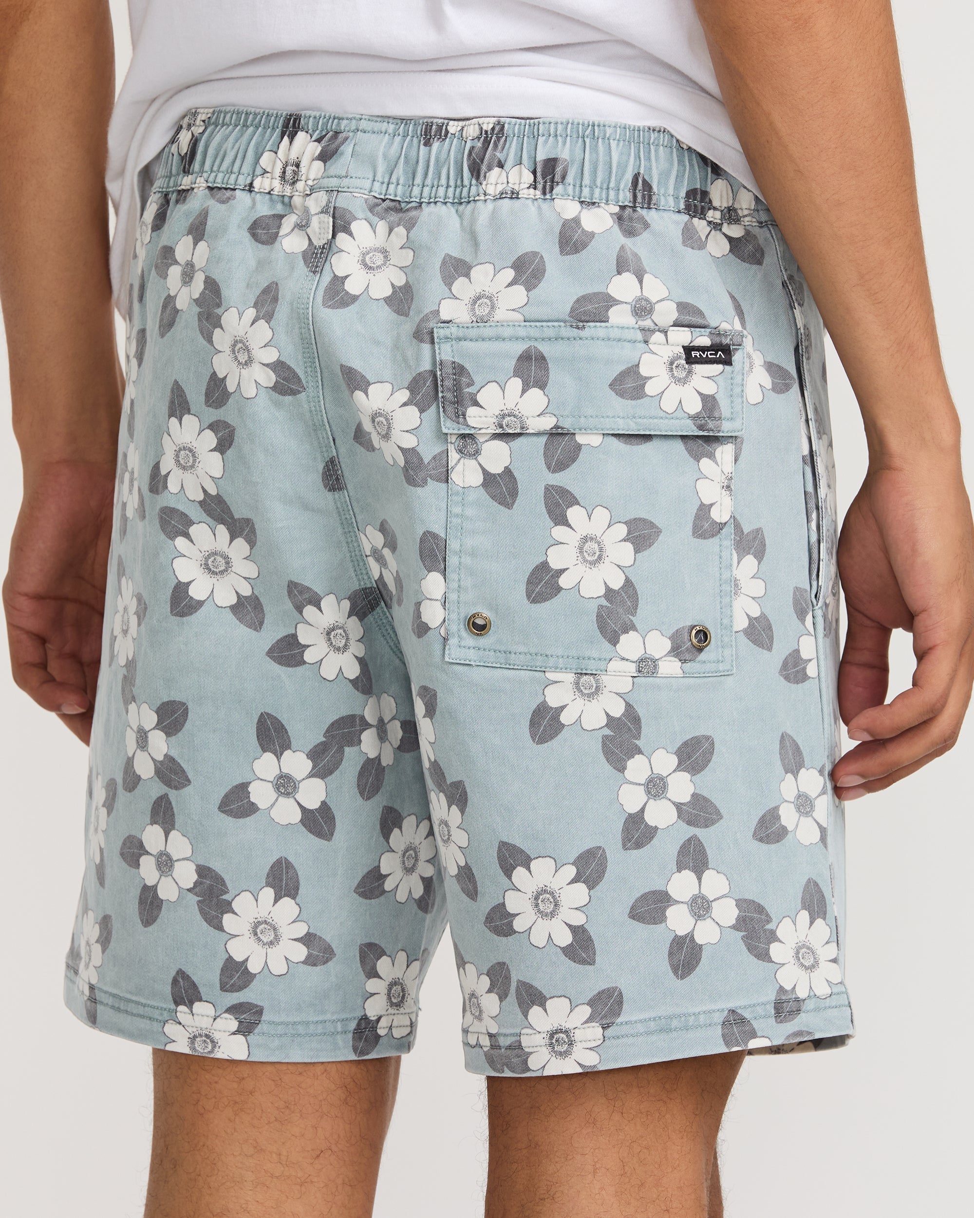 Escape Elastic Print Short 17" - Lead