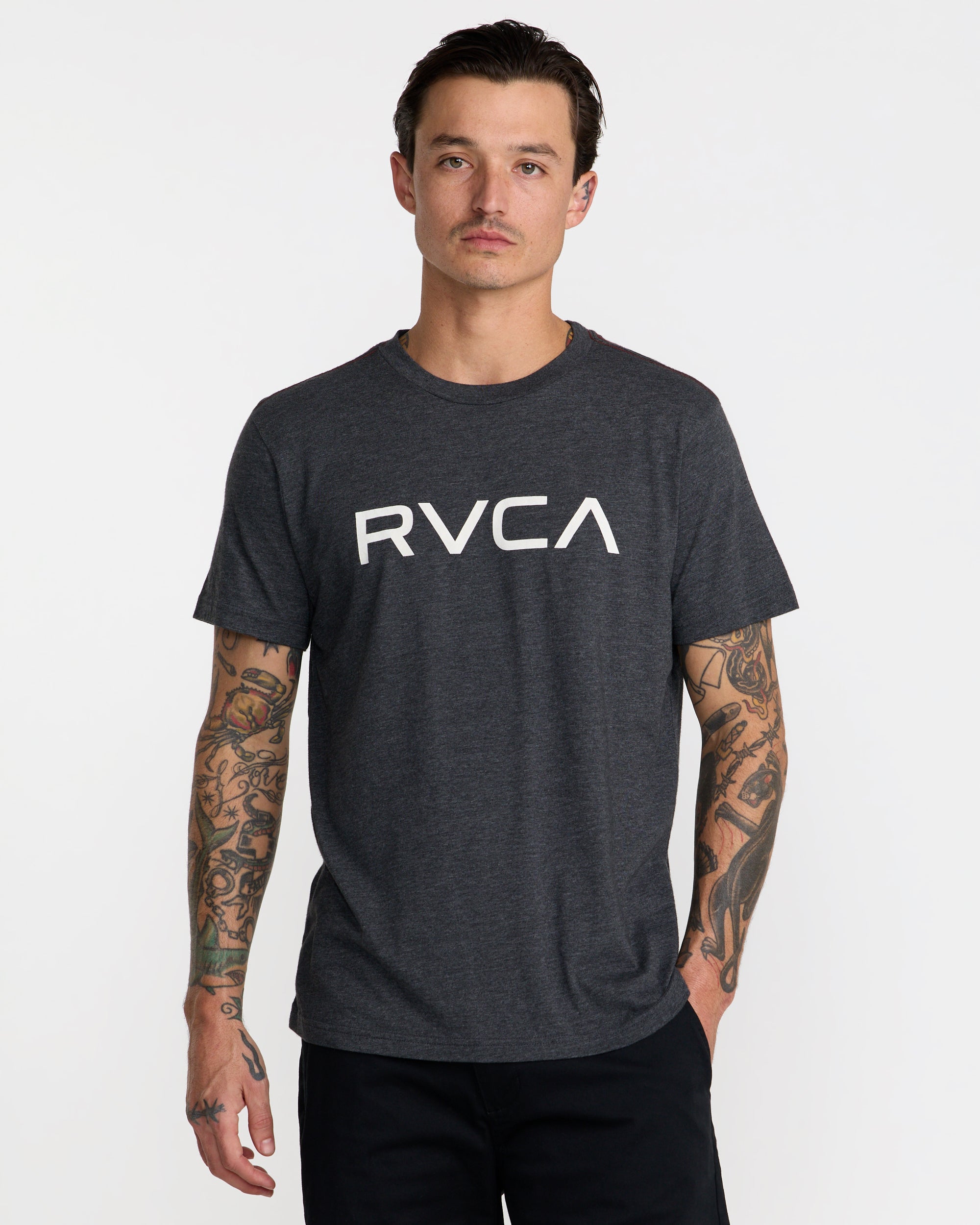 Big RVCA Short Sleeve Tee - Black/White