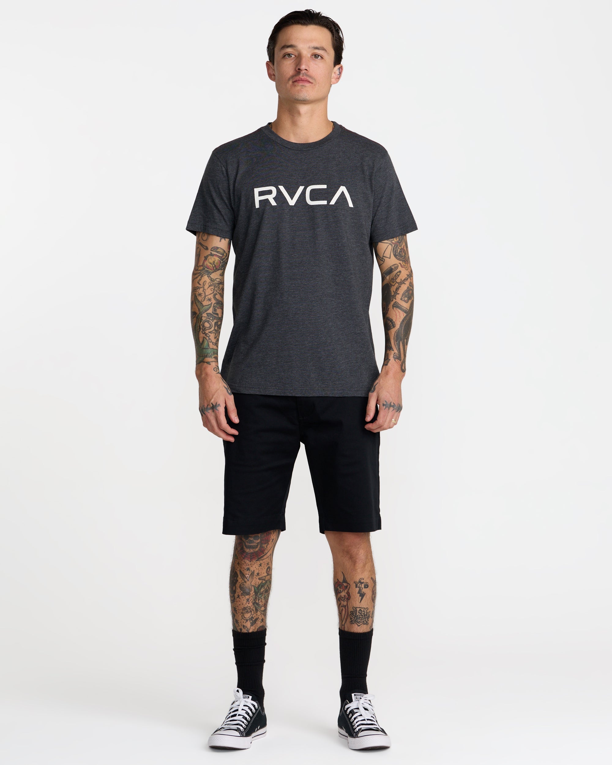 Big RVCA Short Sleeve Tee - Black/White