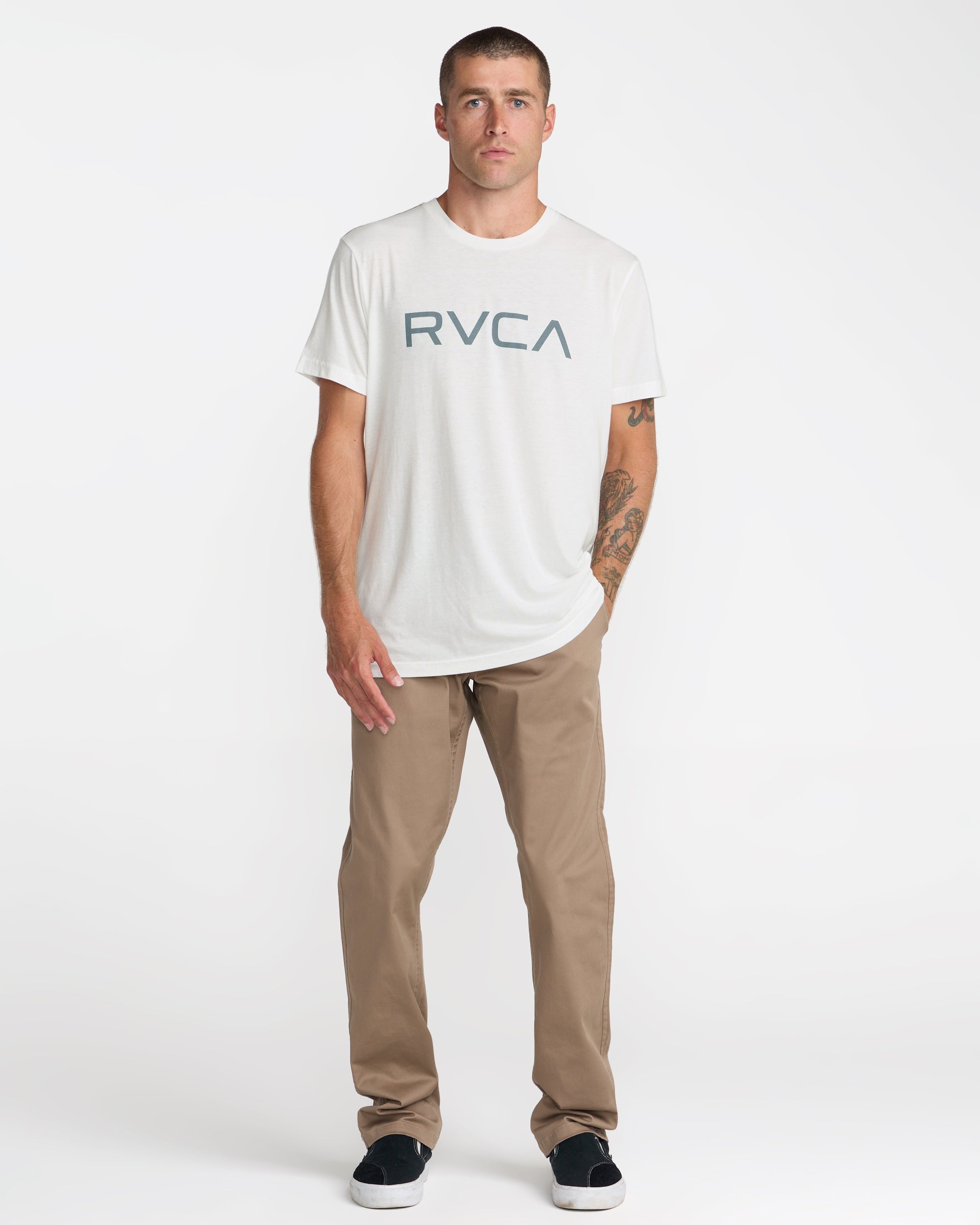 Big RVCA Short Sleeve Tee - Antique White