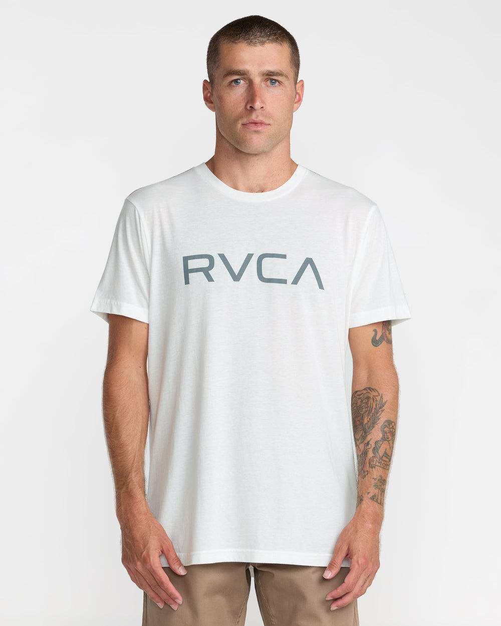 Big RVCA Short Sleeve Tee - Antique White