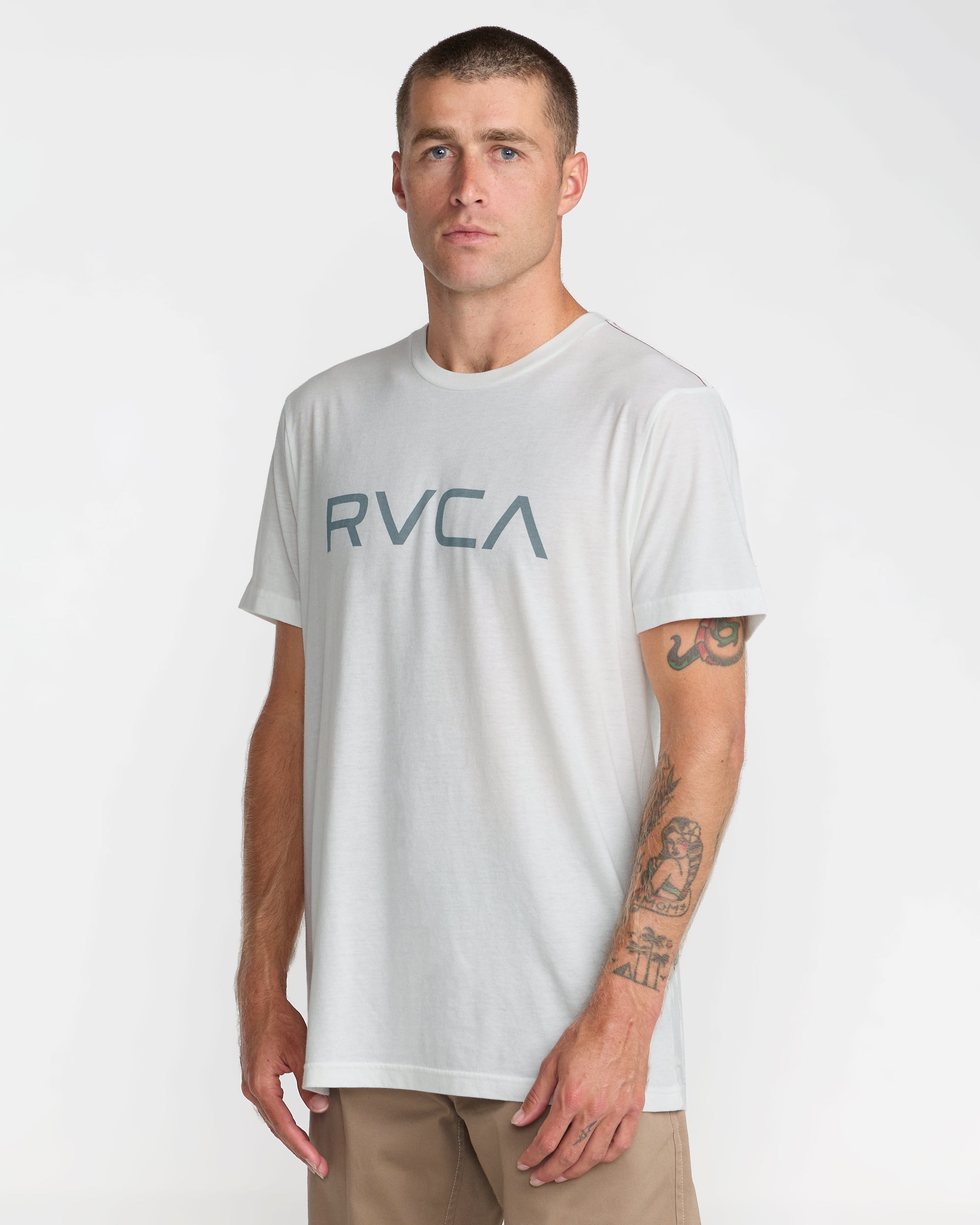 Big RVCA Short Sleeve Tee - Antique White